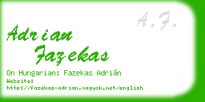adrian fazekas business card